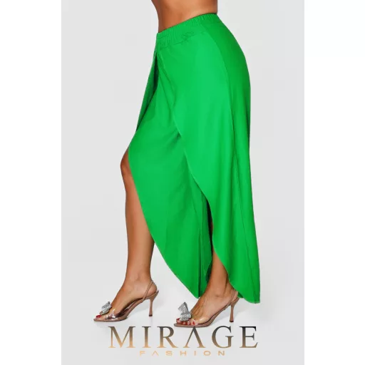 Mirage Dráma silky szatén lepke fazonú nadrág, zöld
