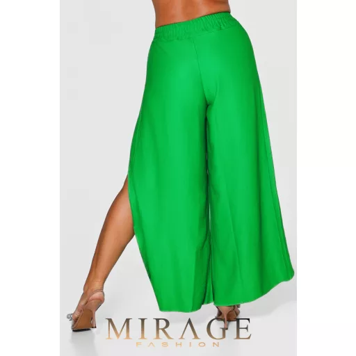 Mirage Dráma silky szatén lepke fazonú nadrág, zöld
