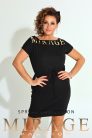 Mirage Look zsebes, kötős ruha, fekete