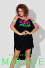 Mirage Icon vállán neon pántos tunika, fekete