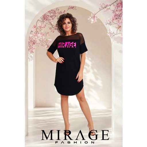 Mirage Pamela neccbetétes ruha, fekete