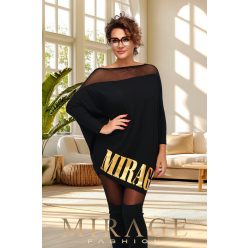 Mirage Kinga neccbetétes tunika, fekete