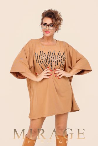 Mirage Polka lezser puntó tunika, mogyoró