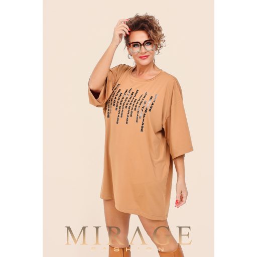 Mirage Polka lezser puntó tunika, mogyoró