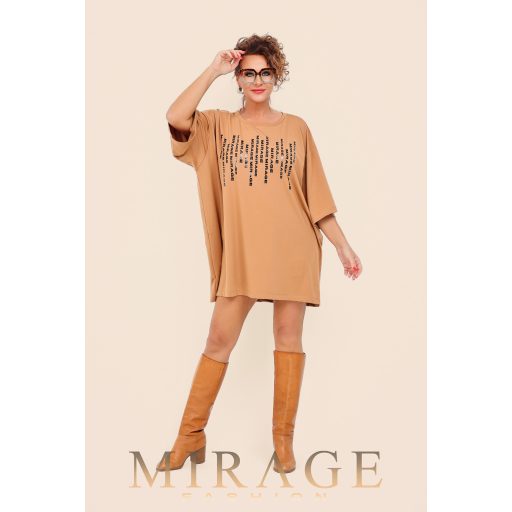 Mirage Polka lezser puntó tunika, mogyoró