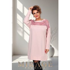 Mirage Bridgerton csipkebetétes pulóver, púder