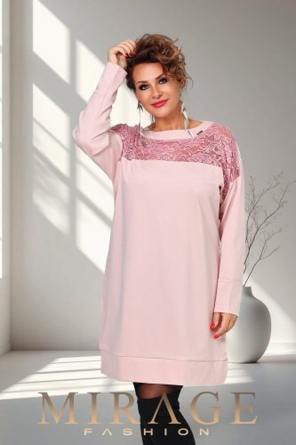 Mirage Bridgerton csipkebetétes pulóver, púder