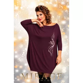 Mirage Samantha csónaknyakú ruha, padlizsán