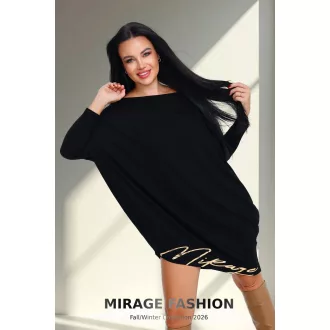 Mirage Divino asszimetrikus tunika, fekete