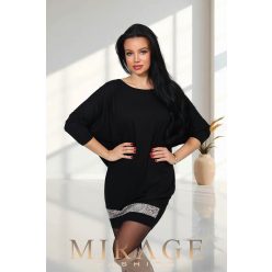 Mirage Deklara csipkebetétes alkalmi tunika, fekete