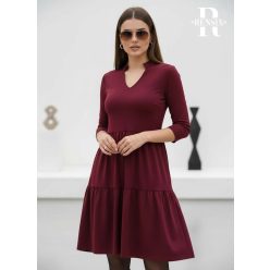 Rensix Ophelia selyem viszkóz ruha, burgundi
