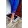 Fashion by Nono csipkés aljú 3/4-es leggings, királykék
