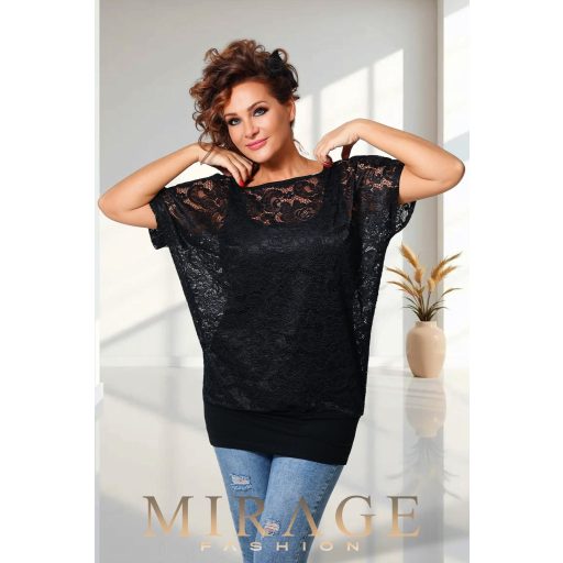Mirage Ulena csipkés felső, fekete