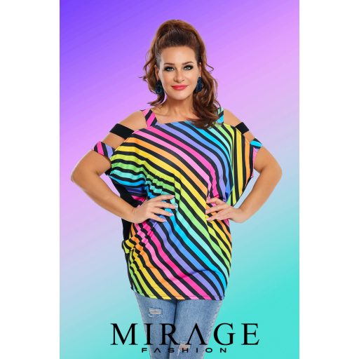 Mirage Venezia vállán pántos tunika, csíkos