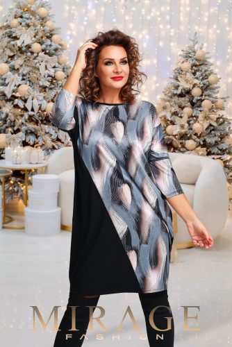 Mirage Seven bő alkalmi tunika, mintás