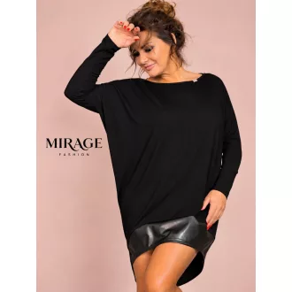 Mirage Bereniké bőrbetétes tunika, fekete