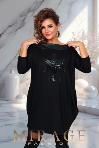 Mirage Snow bőrbetétes tunika, fekete