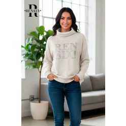 Rensix Renfri kötött bordás garbó, krém