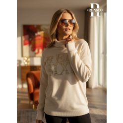 Rensix Renfri kötött bordás garbó, krém