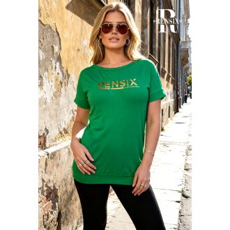 Rensix Timmins passzés aljú bő felső, zöld