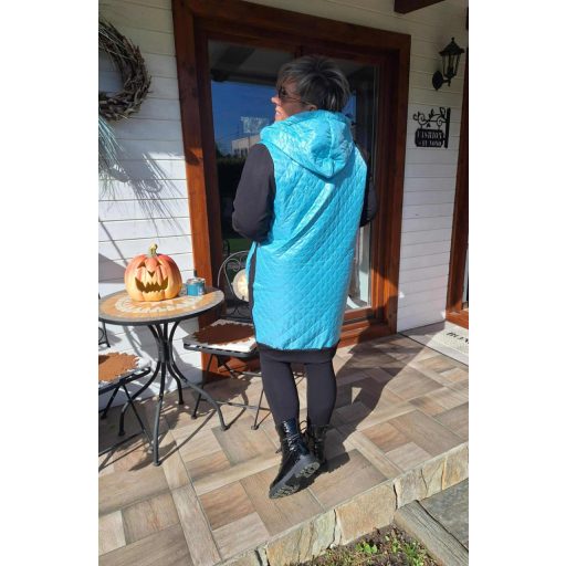 Fashion by nono Casting kardigán kabát, türkiz-fekete