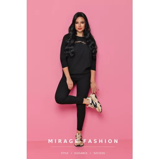 Mirage Oberion bordázott tunika, fekete