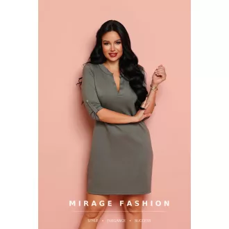 Mirage Hidra ujján gombos nizza ruha, kheki