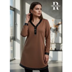 Rensix Tissaia díszgombos ruha, barna