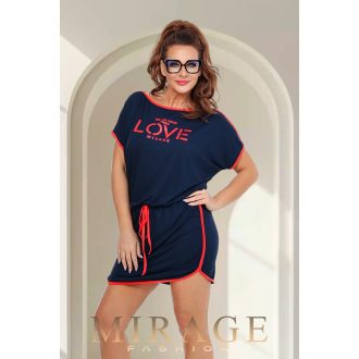 Mirage Mercedes paszpólos ruha, sötétkék