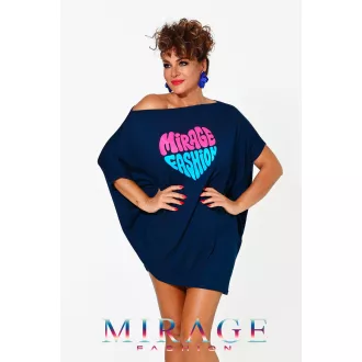 Mirage Mirella asszimetrikus tunika, sötétkék