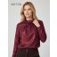 Manda kámzsa nyakú felső, burgundi