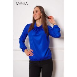 Manda kámzsa nyakú felső, királykék