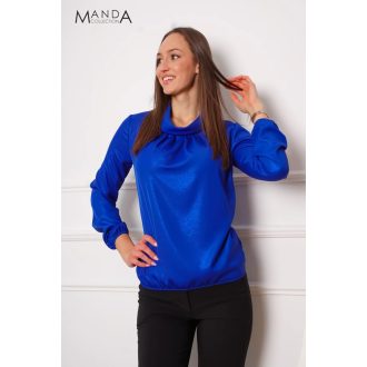 Manda kámzsa nyakú felső, királykék